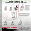 Service Caster 10 Inch Extra Heavy Duty Semi Steel Cast Iron Wheel Swivel Top Plate Caster SCC SCC-KP92S1030-SSR